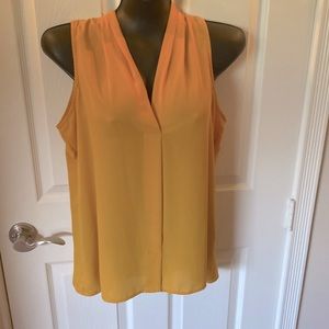 Adrienne Vittadini Orange Sleeveless Blouse